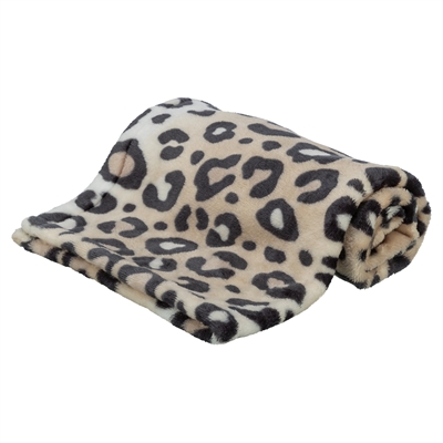 Trixie Hondendeken Leo Soft Pluche Creme / Panterprint